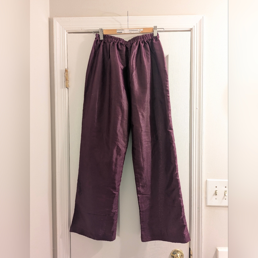 Rich Purple Kurta Gown with Gold & Silver Embroidery - Picture 3 of 5